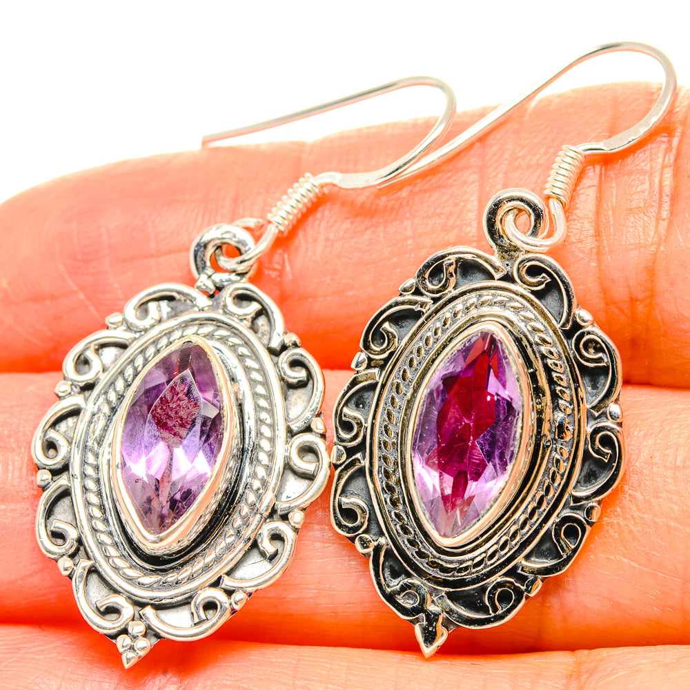 Amethyst Earrings handcrafted by Anasilvercos - EARR429170