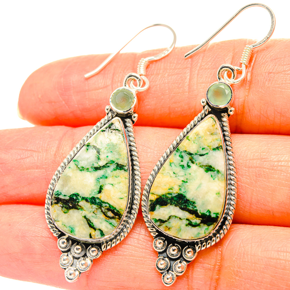 Green Jasper Earrings handcrafted by Anasilvercos - EARR429172