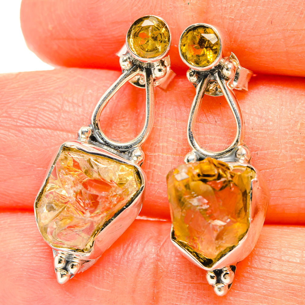 Citrine Earrings handcrafted by Anasilvercos - EARR429175