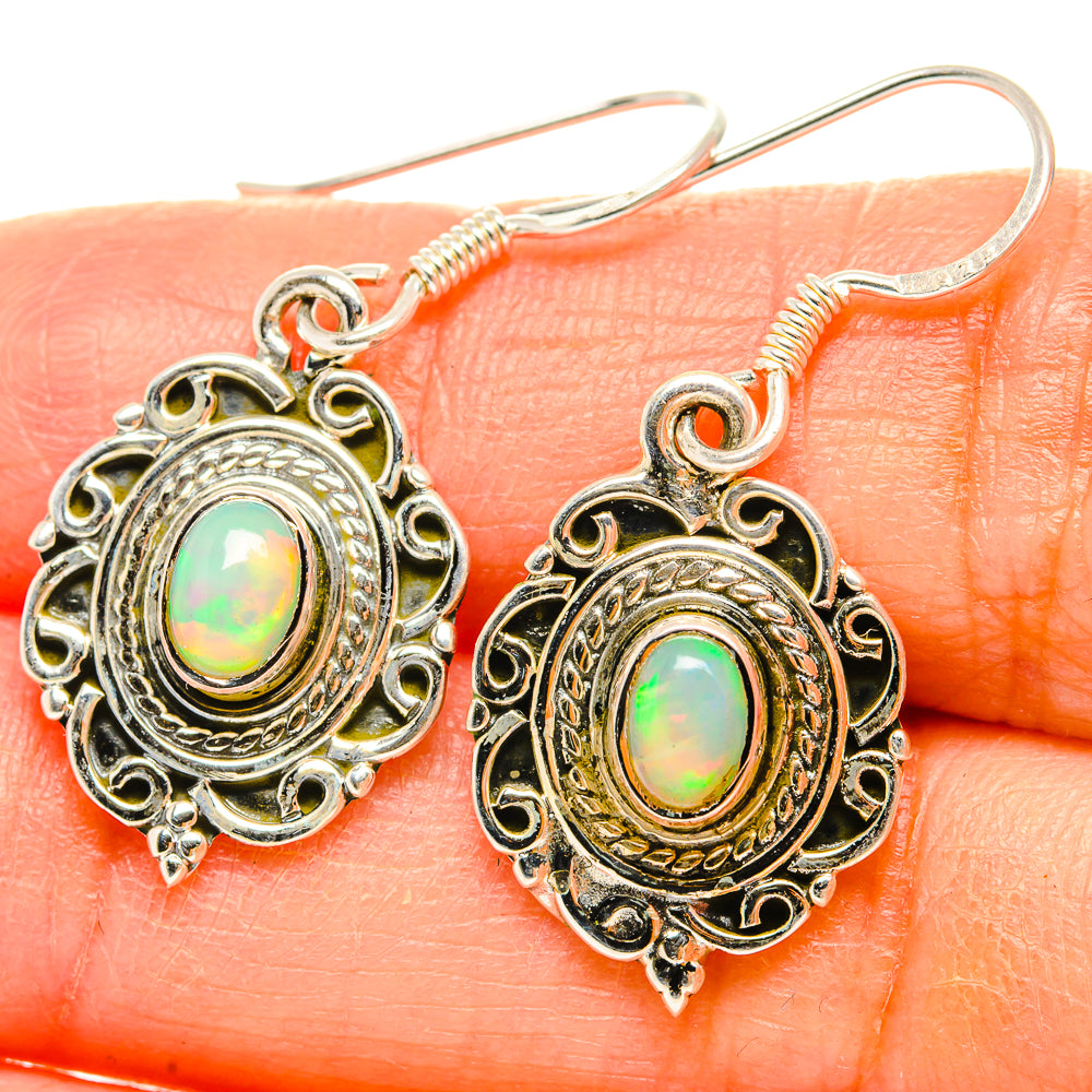 Ethiopian Opal Earrings handcrafted by Anasilvercos - EARR429179