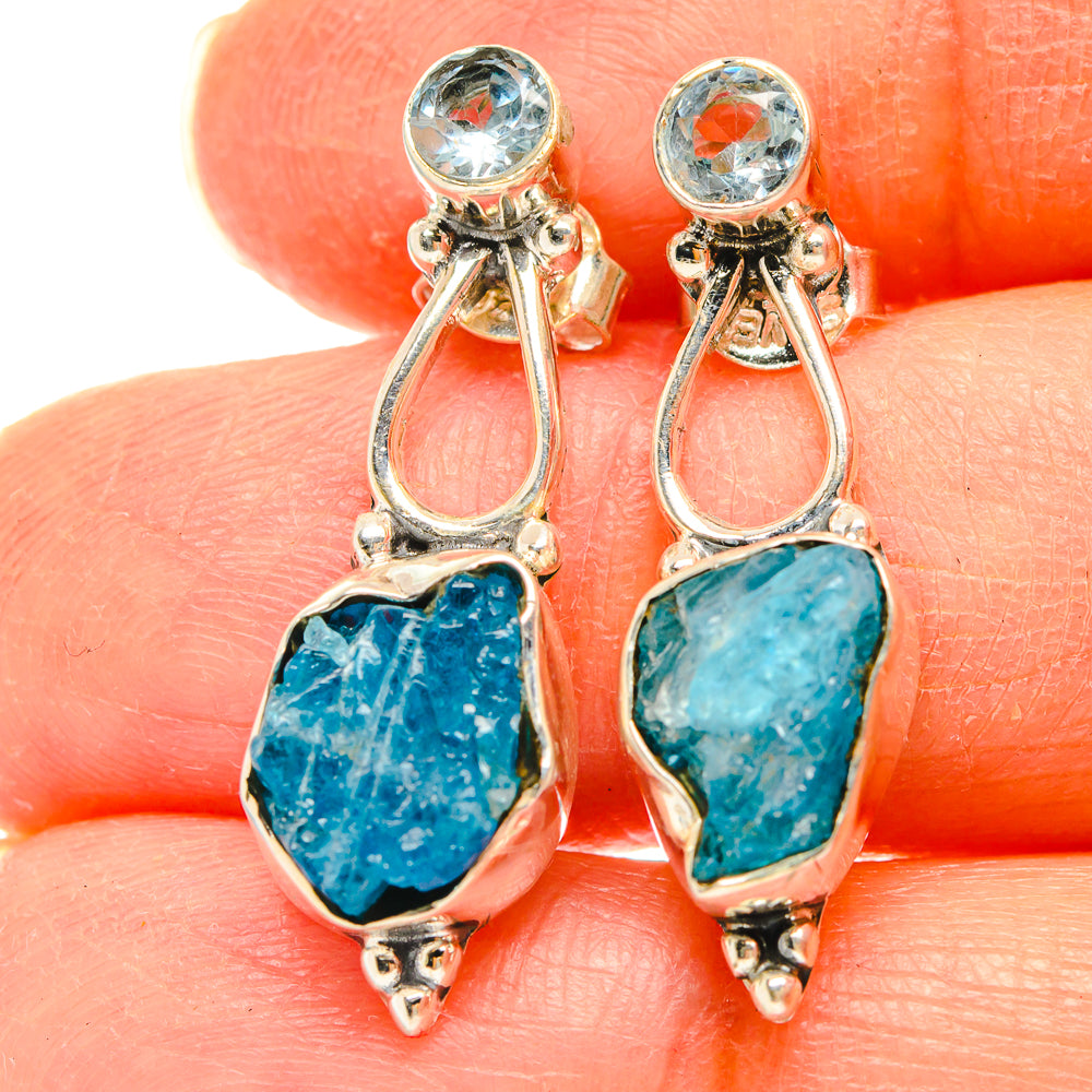 Apatite Earrings handcrafted by Anasilvercos - EARR429186