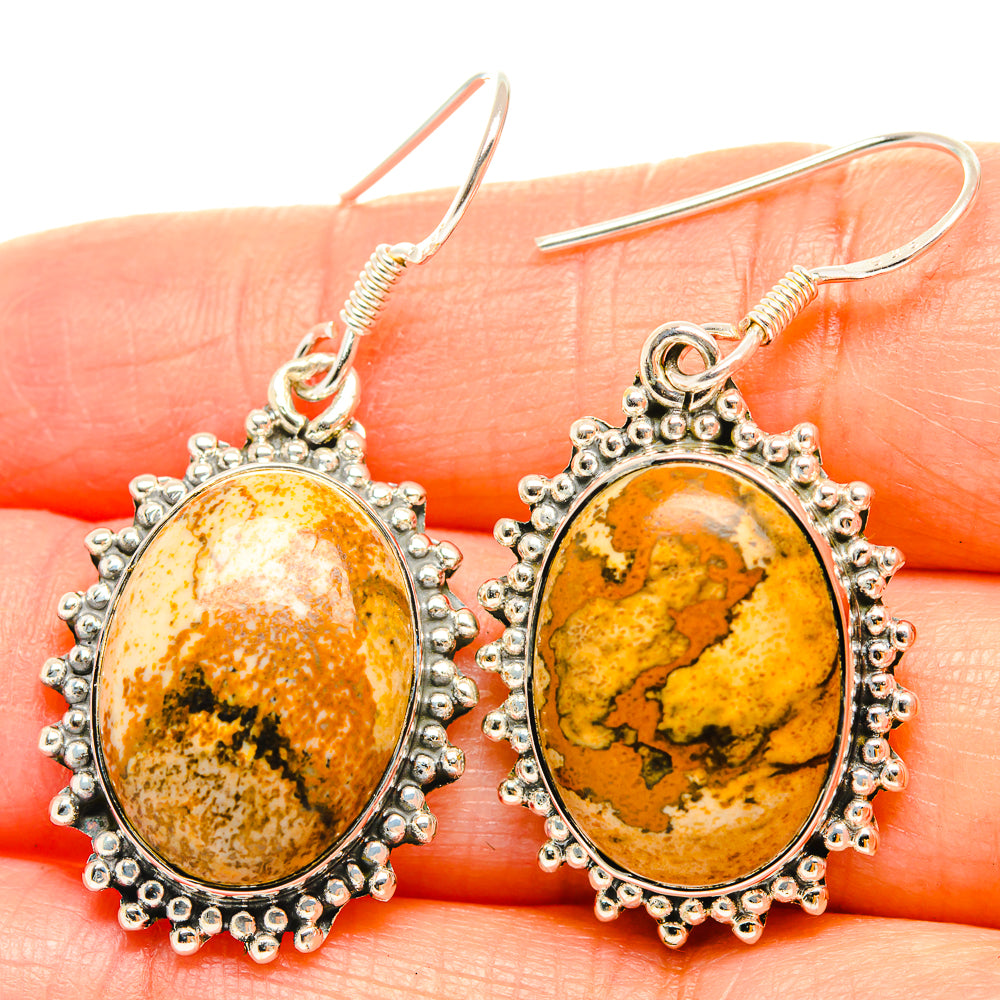 Picture Jasper Earrings handcrafted by Anasilvercos - EARR429192