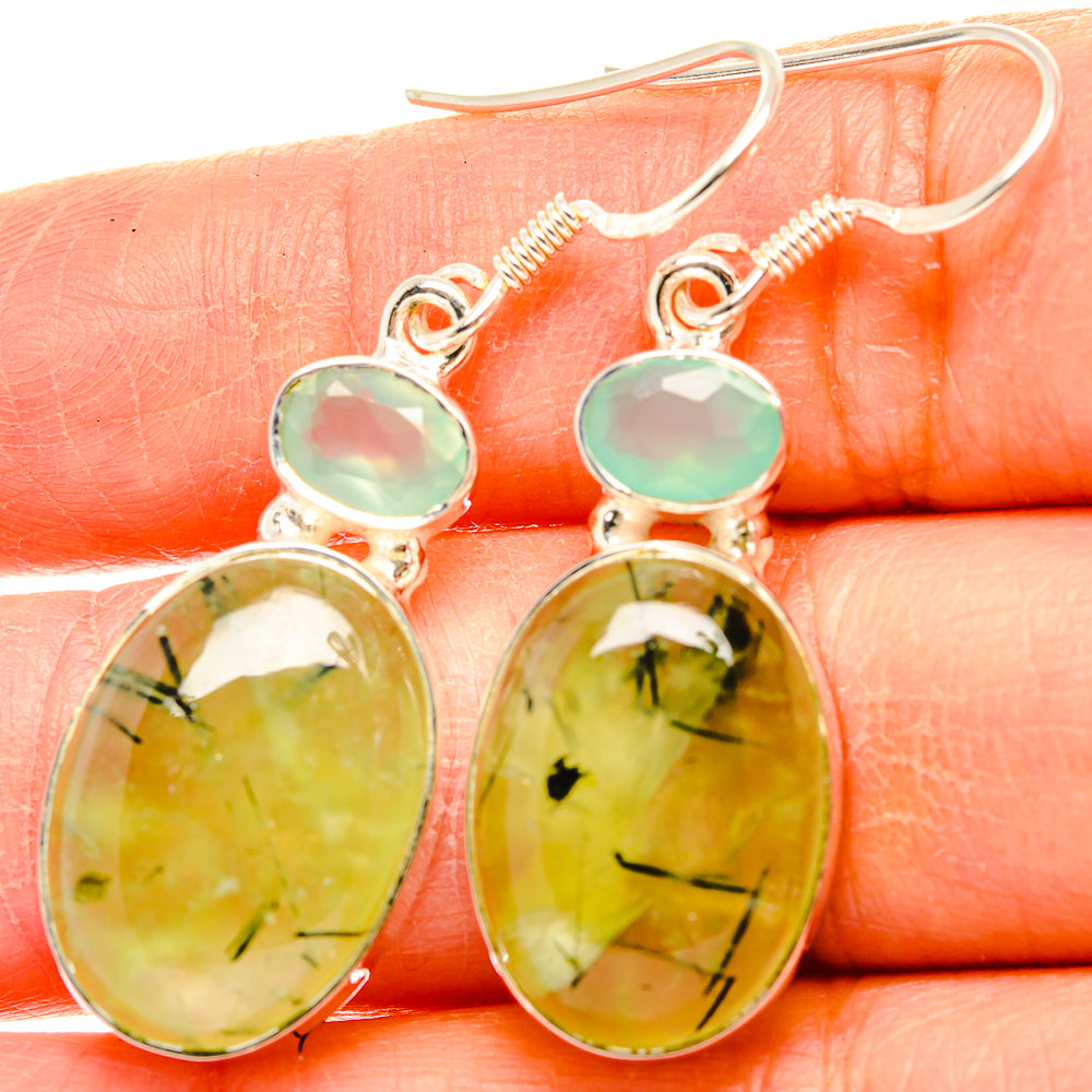 Prehnite Earrings handcrafted by Anasilvercos - EARR429210