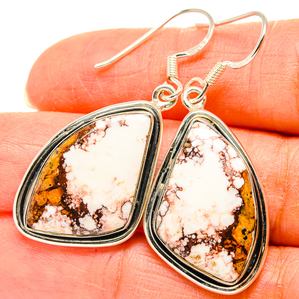 Wild Horse Jasper Earrings handcrafted by Anasilvercos - EARR429216