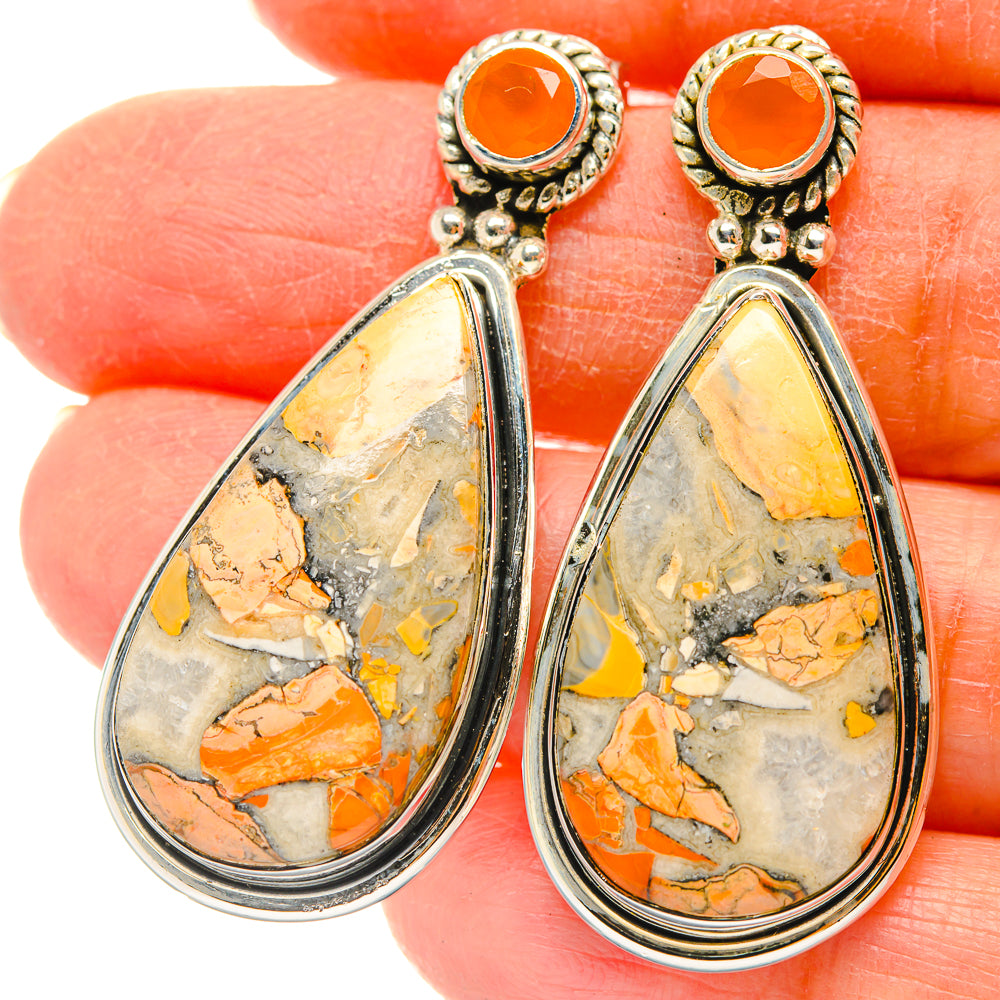 Brecciated Mookaite Earrings handcrafted by Anasilvercos - EARR429223