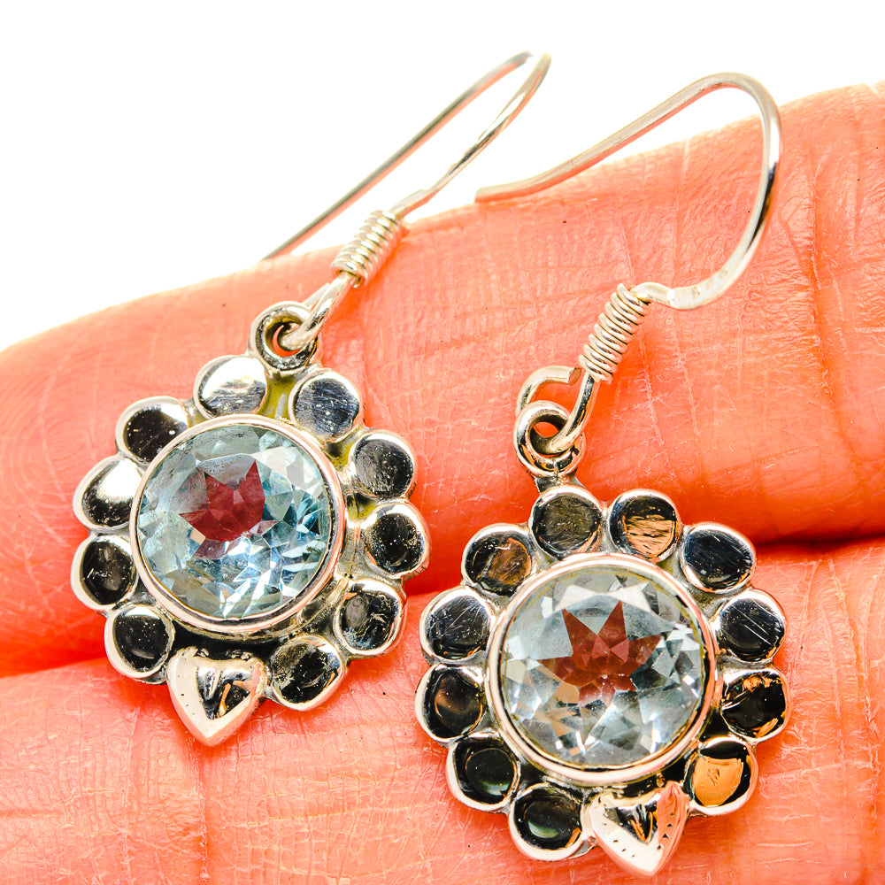Blue Topaz Earrings handcrafted by Anasilvercos - EARR429226