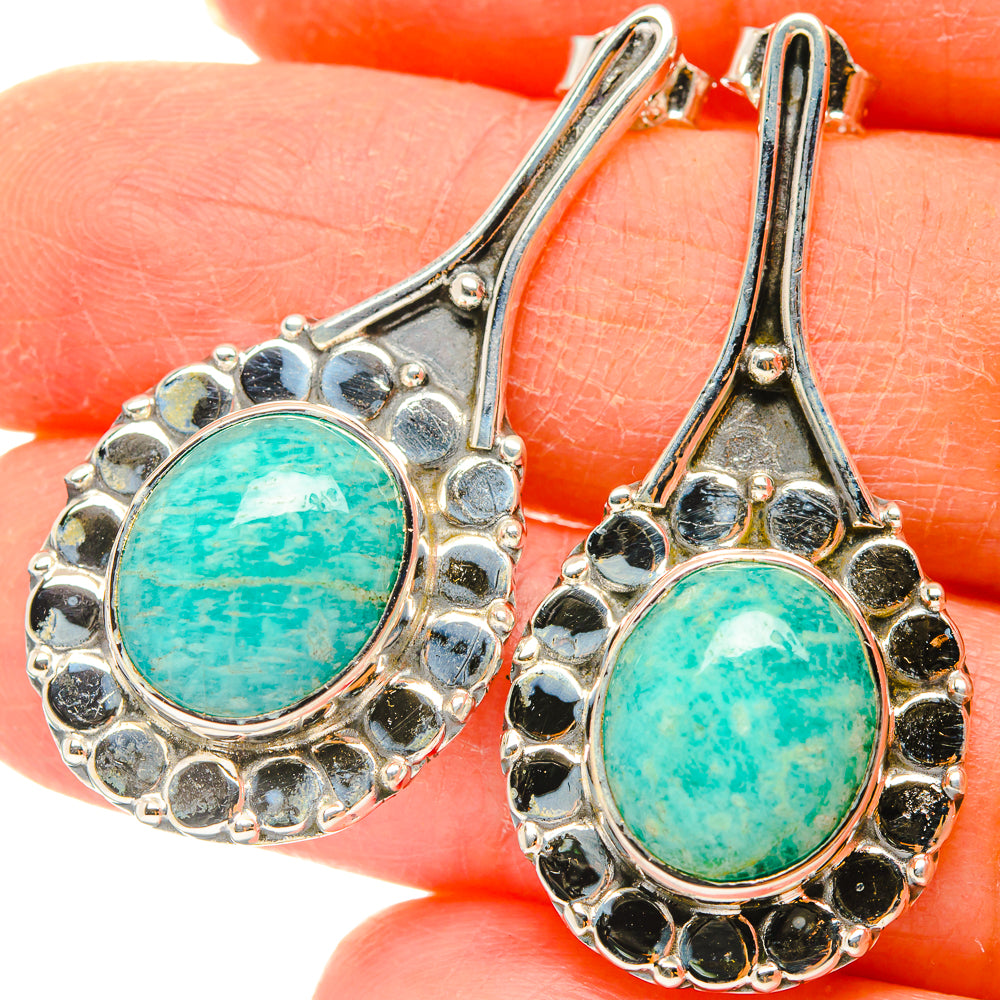 Amazonite Earrings handcrafted by Anasilvercos - EARR429230