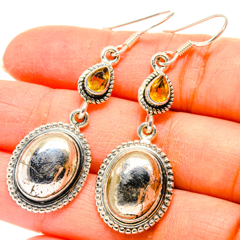 Pyrite Earrings handcrafted by Anasilvercos - EARR429233