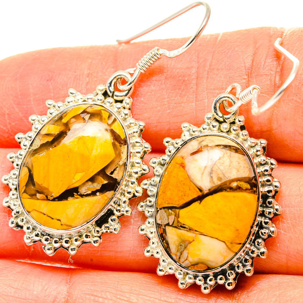 Brecciated Mookaite Earrings handcrafted by Anasilvercos - EARR429234