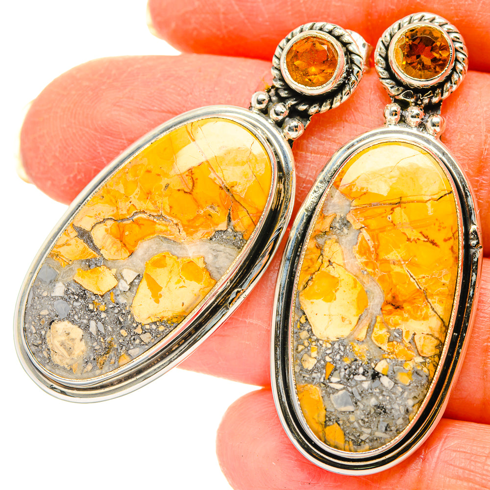 Brecciated Mookaite Earrings handcrafted by Anasilvercos - EARR429235