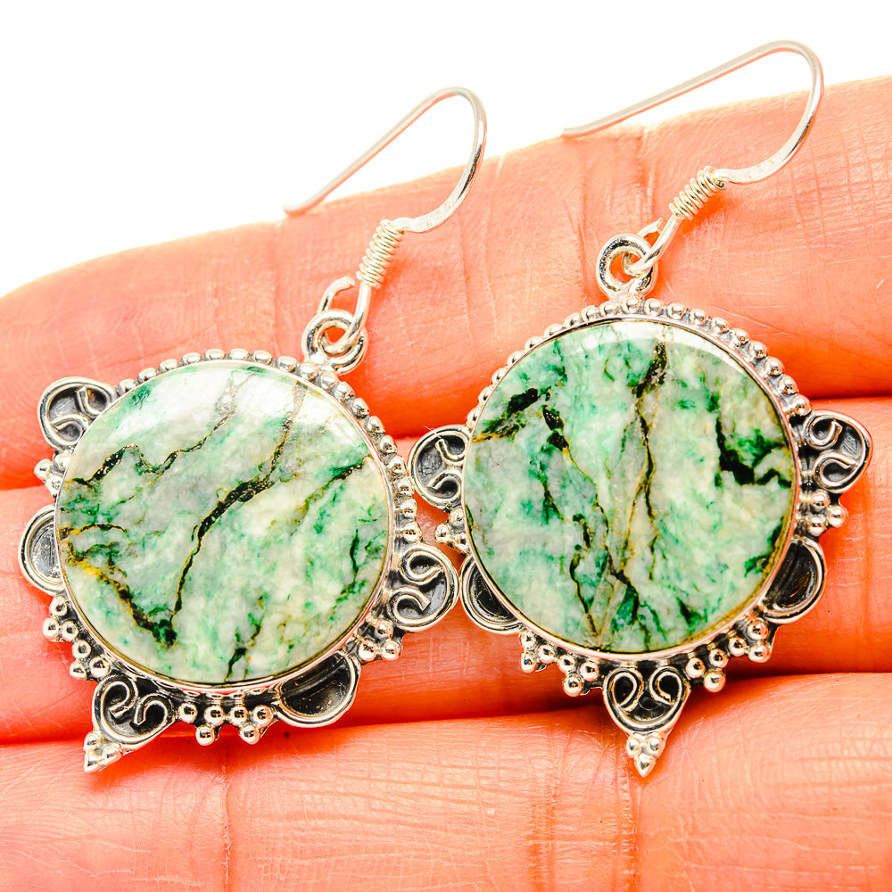 Green Jasper Earrings handcrafted by Anasilvercos - EARR429239