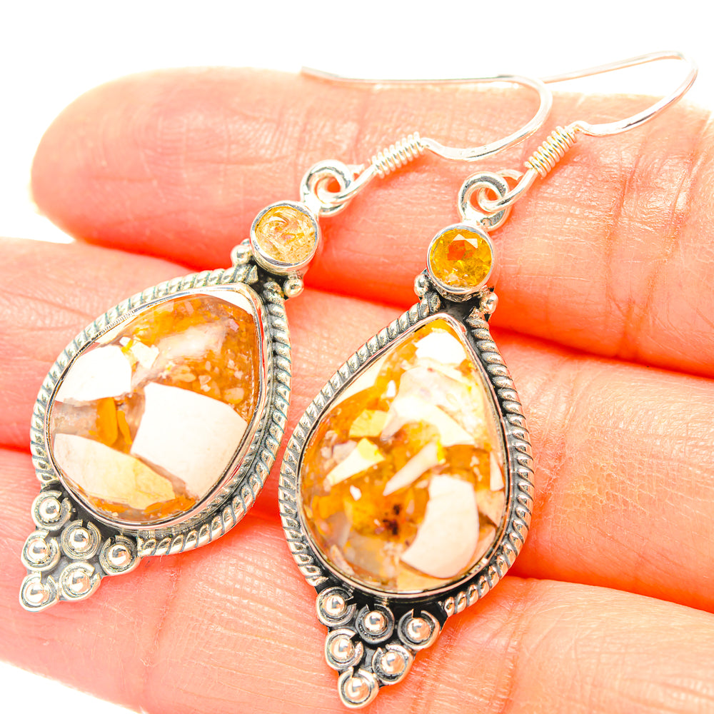 Brecciated Mookaite Earrings handcrafted by Anasilvercos - EARR429249