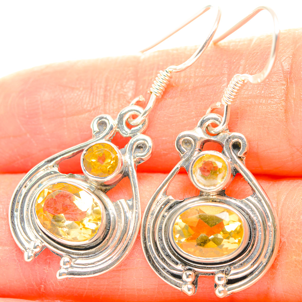 Citrine Earrings handcrafted by Anasilvercos - EARR429256