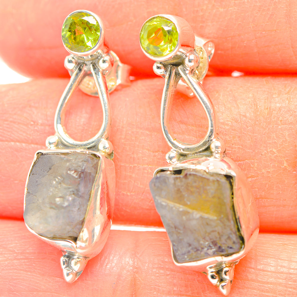 Rainbow Moonstone Earrings handcrafted by Anasilvercos - EARR429257