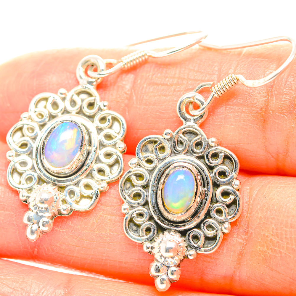 Ethiopian Opal Earrings handcrafted by Anasilvercos - EARR429263