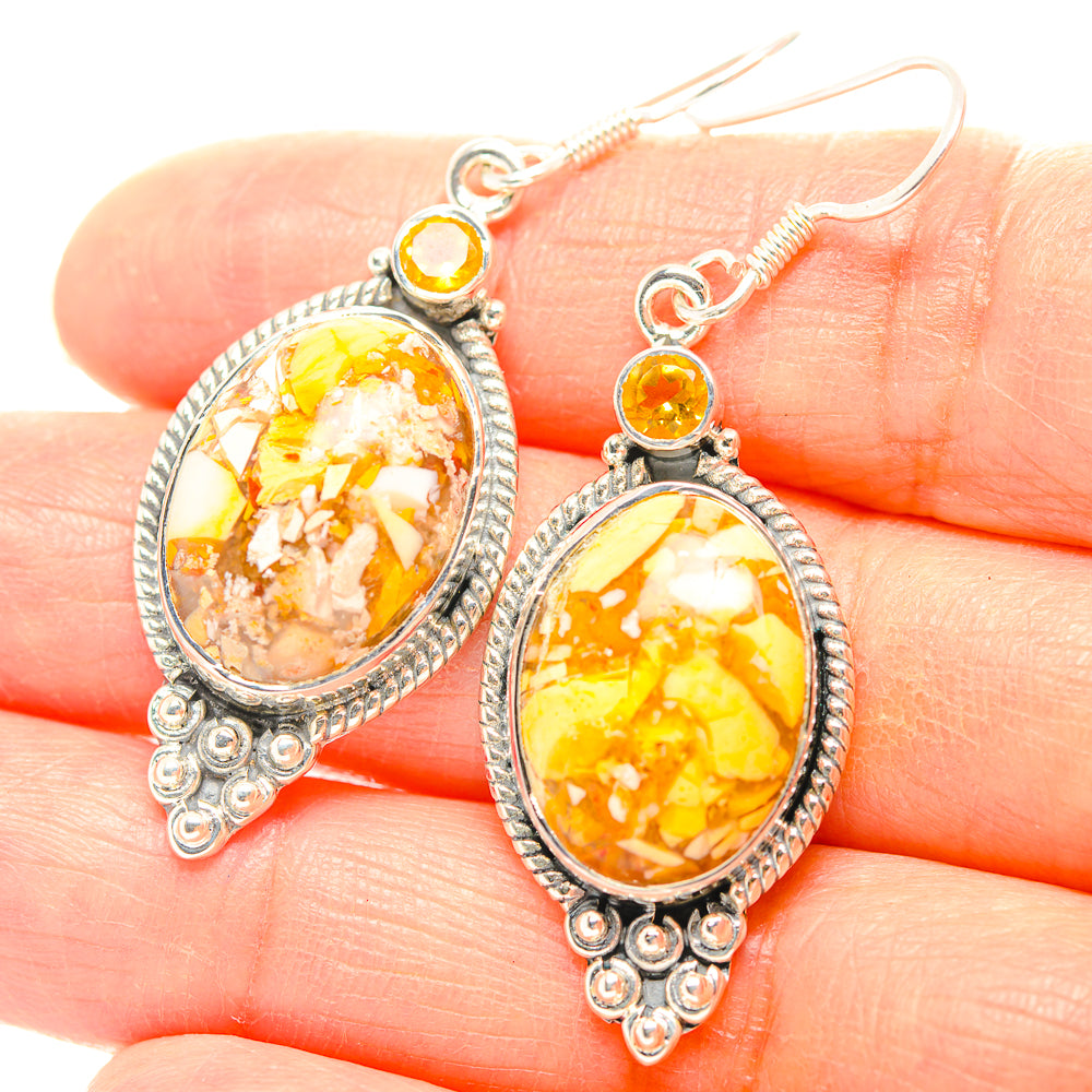 Brecciated Mookaite Earrings handcrafted by Anasilvercos - EARR429272