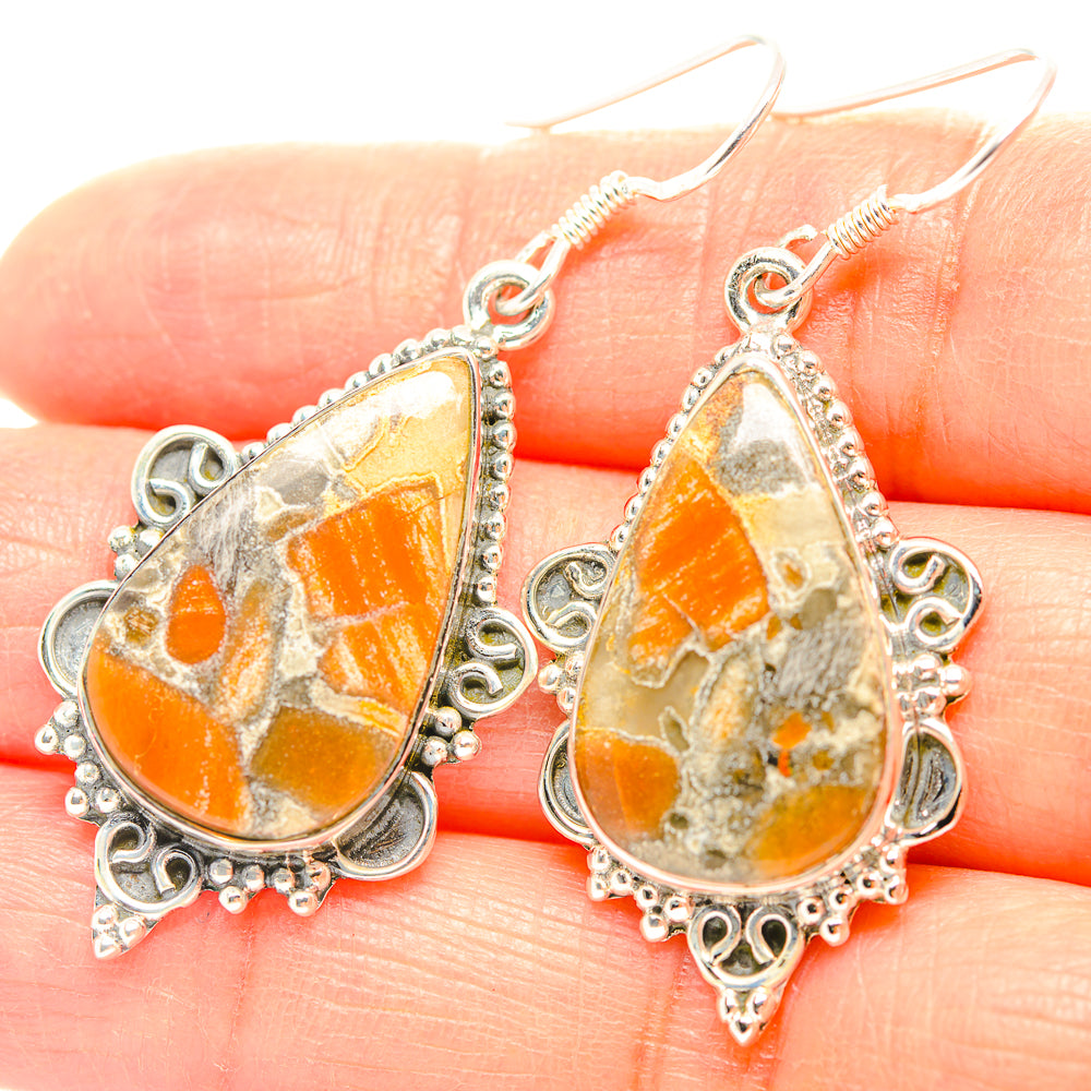 Brecciated Mookaite Earrings handcrafted by Anasilvercos - EARR429273