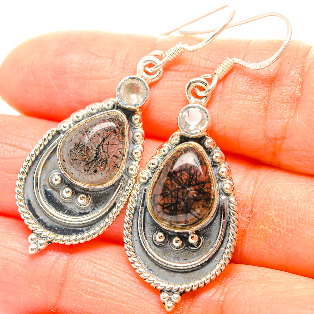 Tourmalinated Quartz Earrings handcrafted by Anasilvercos - EARR429276