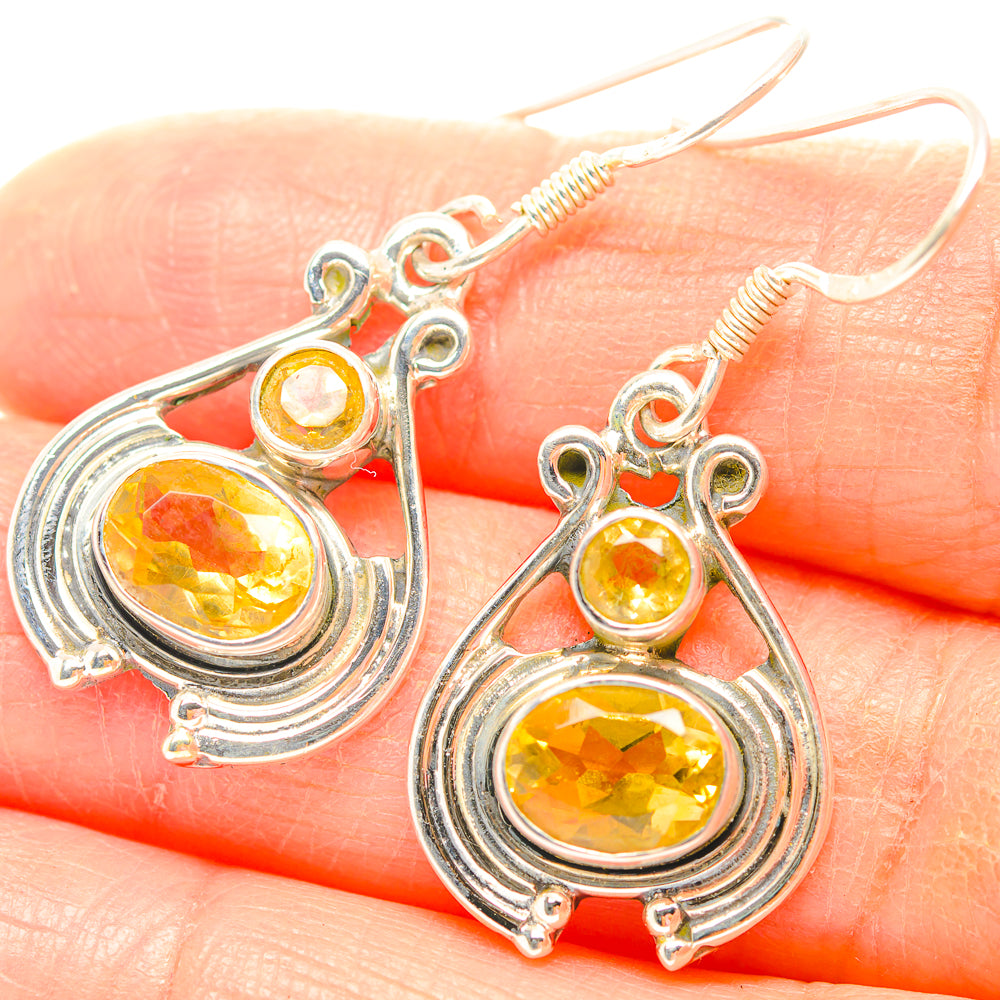 Citrine Earrings handcrafted by Anasilvercos - EARR429278