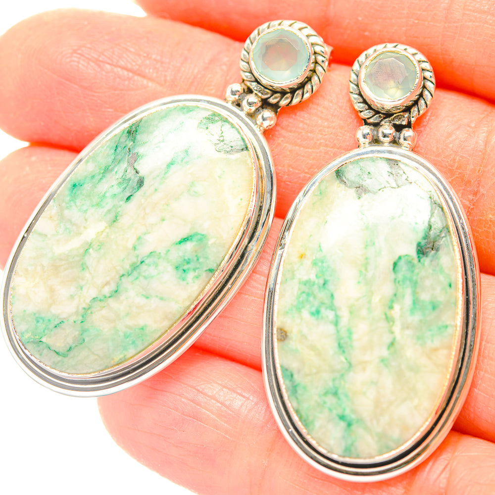 Green Jasper Earrings handcrafted by Anasilvercos - EARR429286
