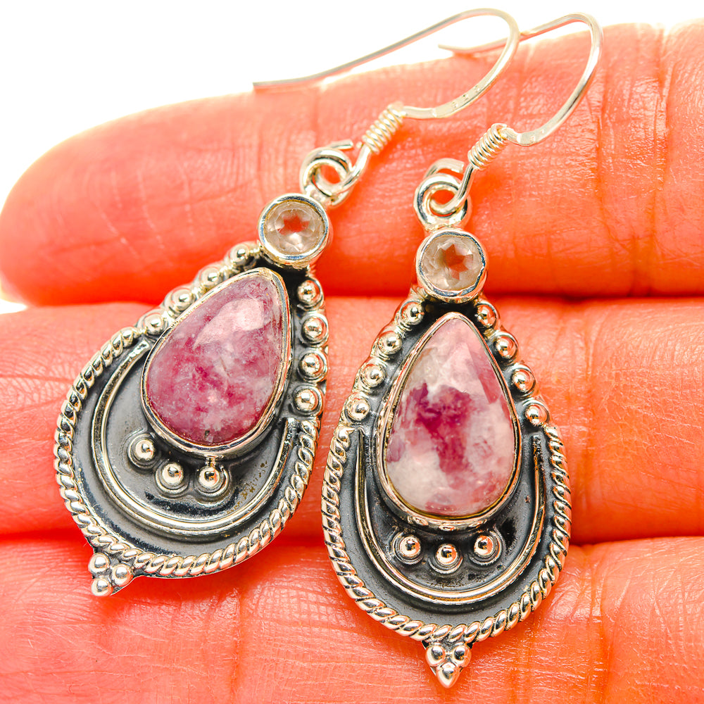 Lepidolite Earrings handcrafted by Anasilvercos - EARR429297