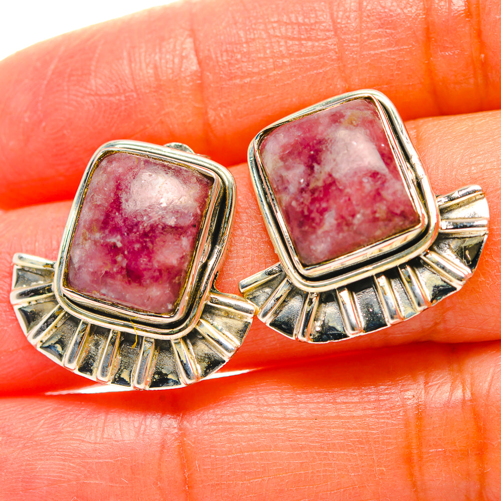 Lepidolite Earrings handcrafted by Anasilvercos - EARR429299