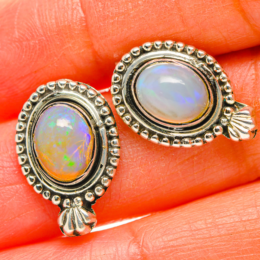 Ethiopian Opal Earrings handcrafted by Anasilvercos - EARR429303