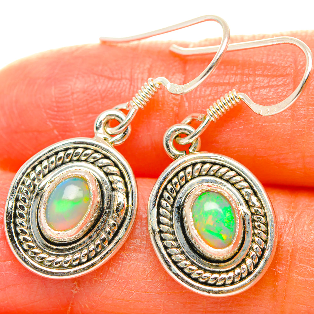 Ethiopian Opal Earrings handcrafted by Anasilvercos - EARR429307