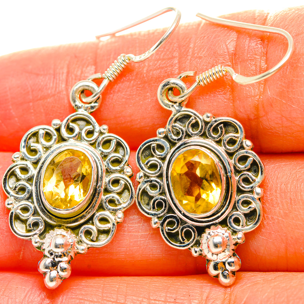 Citrine Earrings handcrafted by Anasilvercos - EARR429309