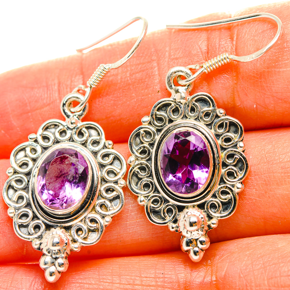 Amethyst Earrings handcrafted by Anasilvercos - EARR429314