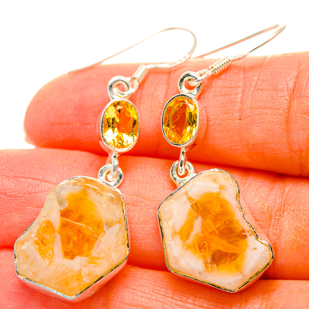 Citrine Earrings handcrafted by Anasilvercos - EARR429319
