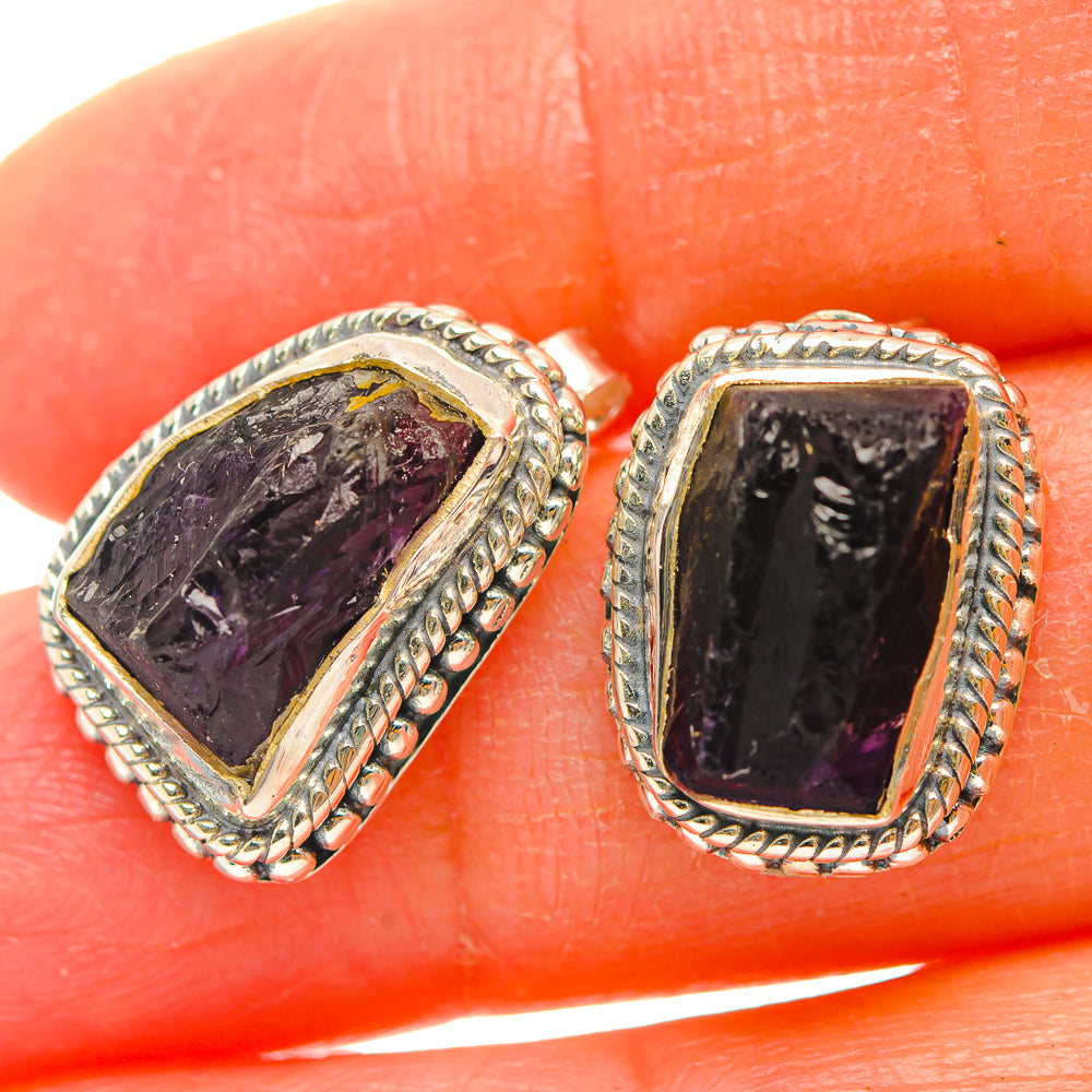 Amethyst Earrings handcrafted by Anasilvercos - EARR429325