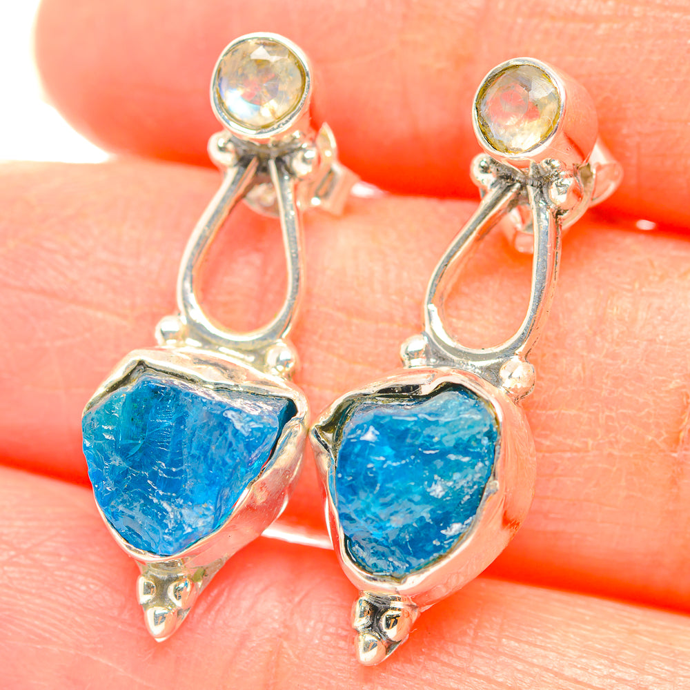 Apatite Earrings handcrafted by Anasilvercos - EARR429351