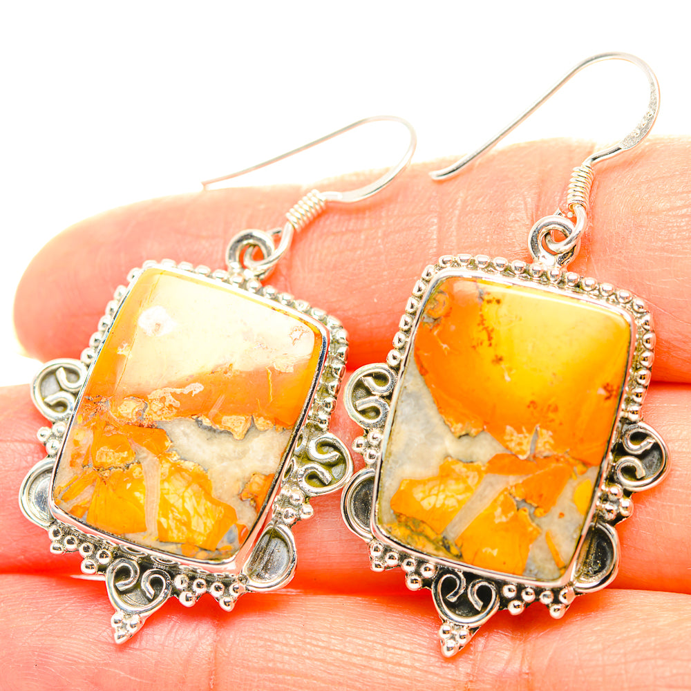 Brecciated Mookaite Earrings handcrafted by Anasilvercos - EARR429355