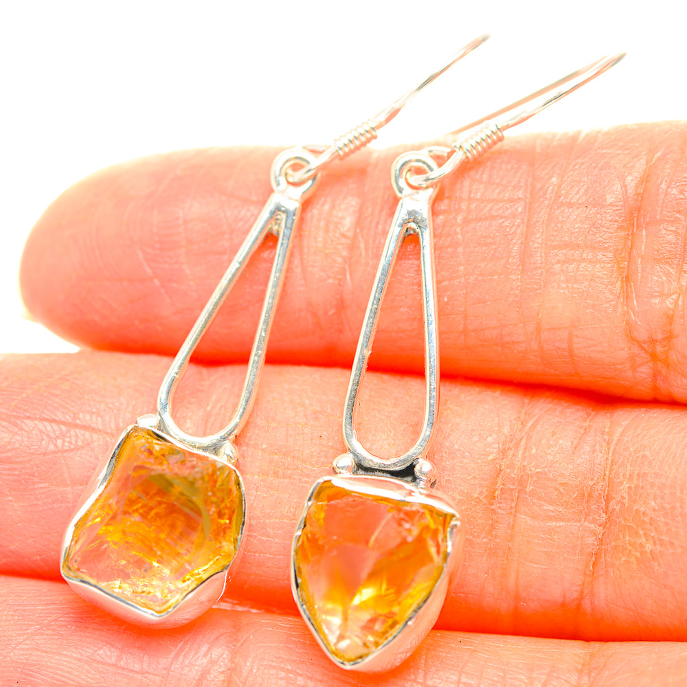 Citrine Earrings handcrafted by Anasilvercos - EARR429356