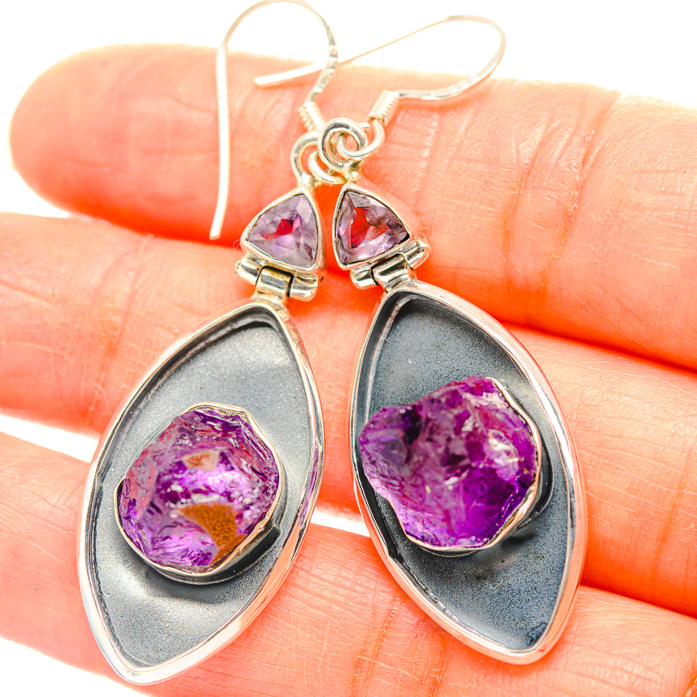 Amethyst Earrings handcrafted by Anasilvercos - EARR429365