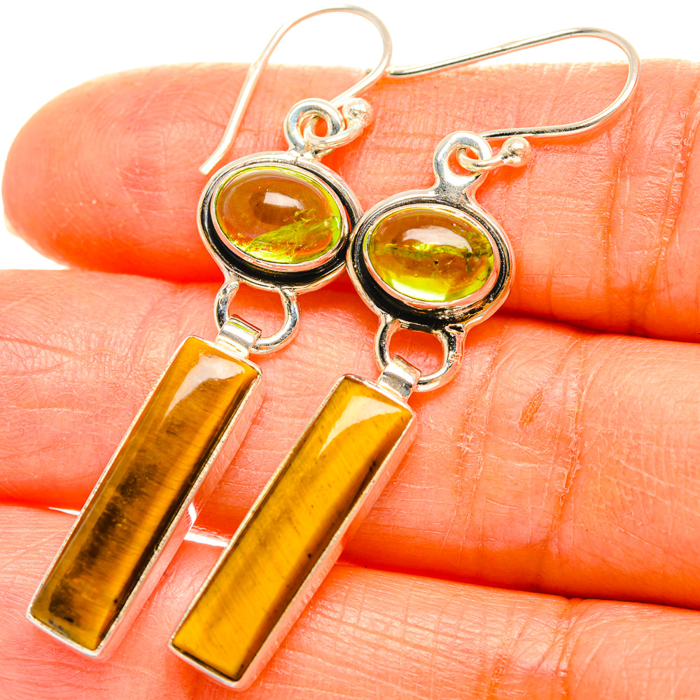 Tiger Eye Earrings handcrafted by Anasilvercos - EARR429380