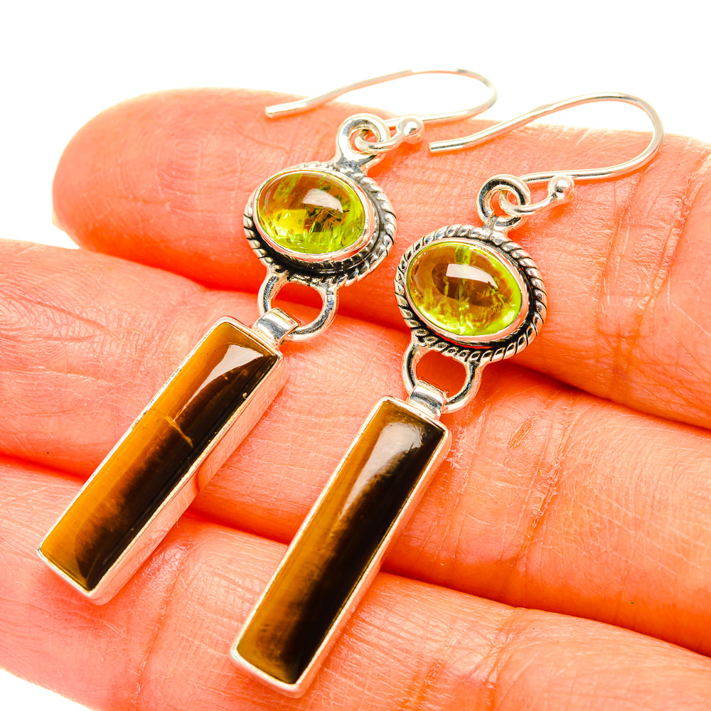 Tiger Eye Earrings handcrafted by Anasilvercos - EARR429389