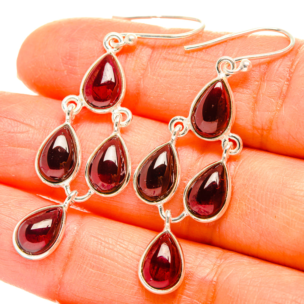 Garnet Earrings handcrafted by Anasilvercos - EARR429398