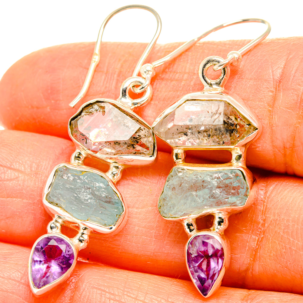 Herkimer Diamond Earrings handcrafted by Anasilvercos - EARR429399