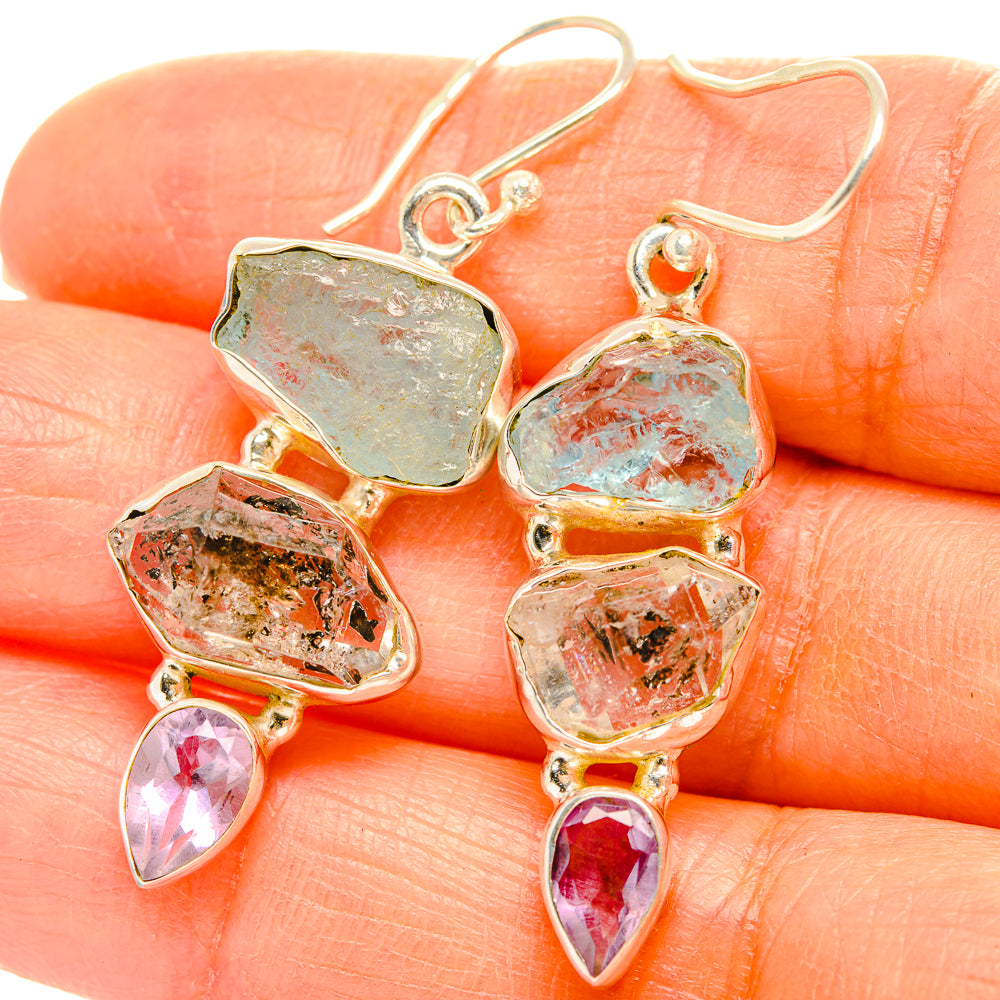 Herkimer Diamond Earrings handcrafted by Anasilvercos - EARR429400