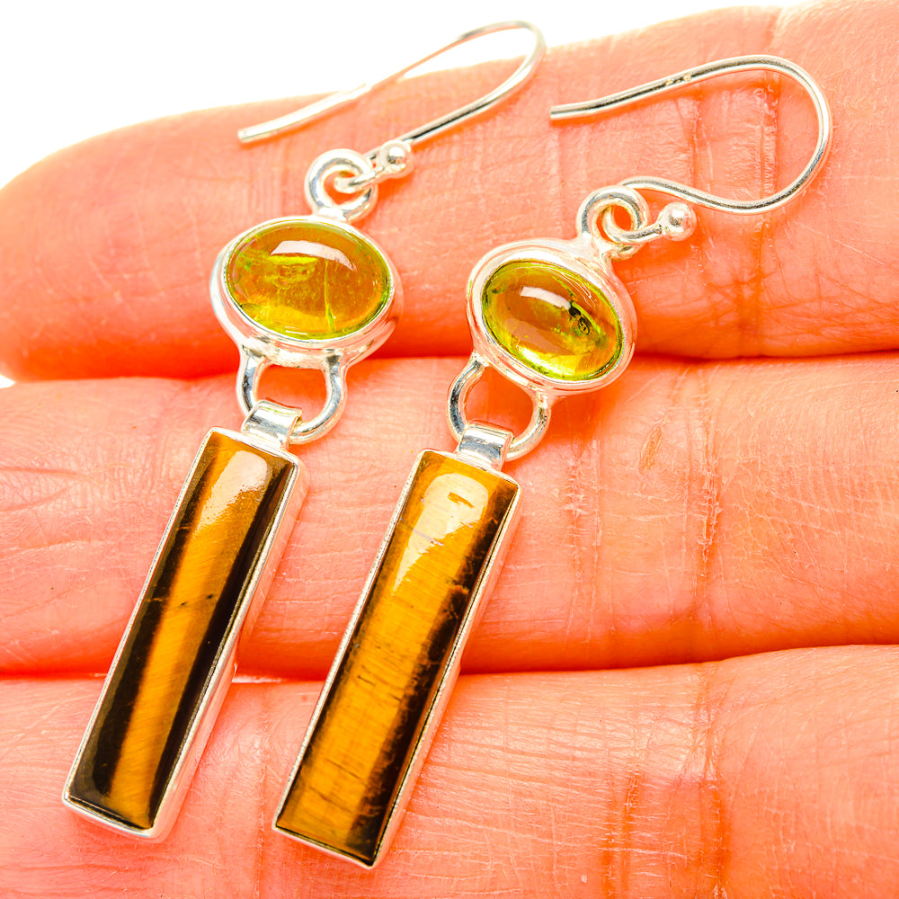 Tiger Eye Earrings handcrafted by Anasilvercos - EARR429411