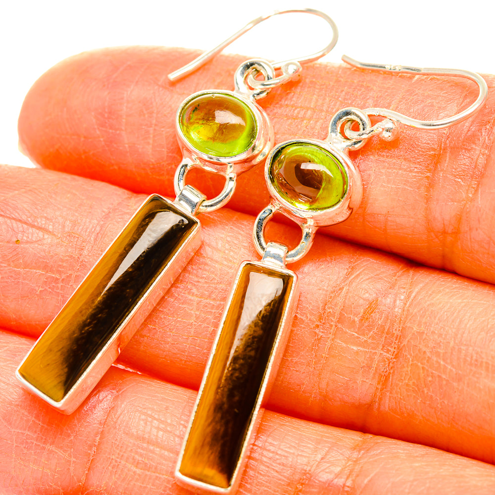 Tiger Eye Earrings handcrafted by Anasilvercos - EARR429428