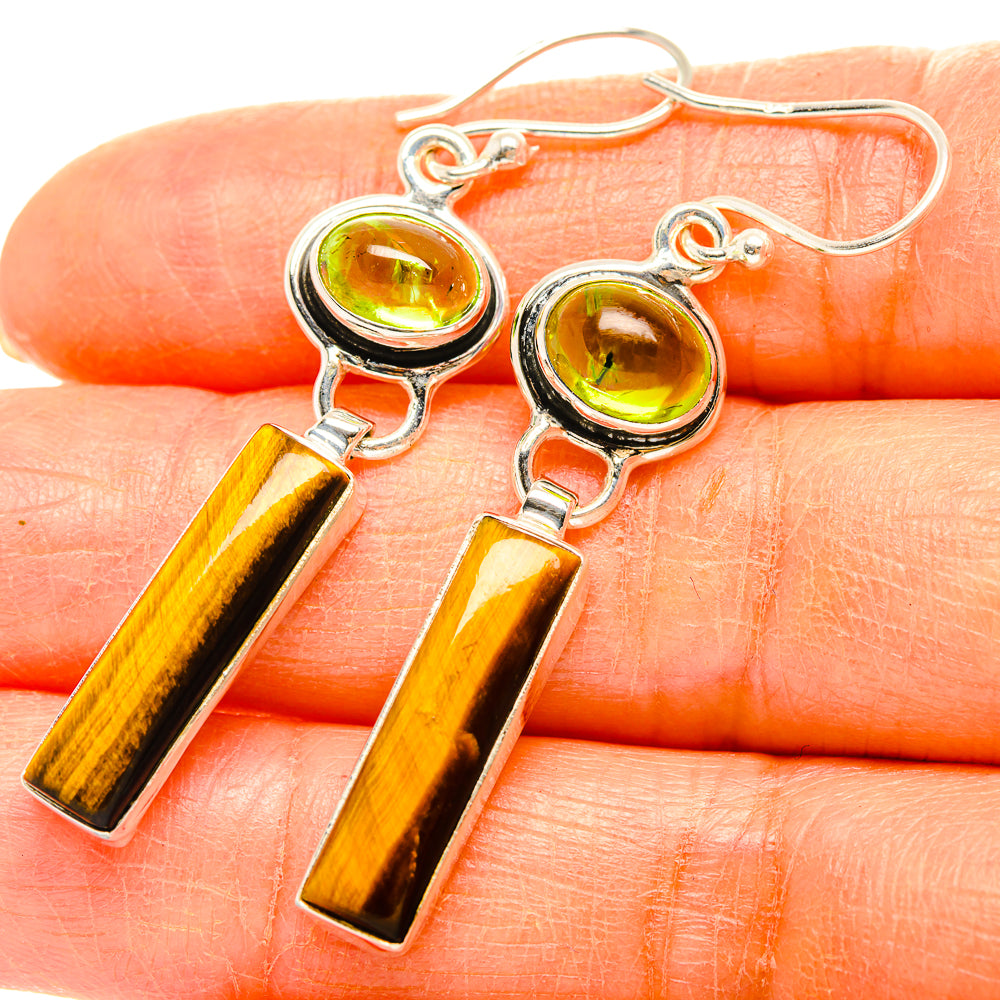 Tiger Eye Earrings handcrafted by Anasilvercos - EARR429430