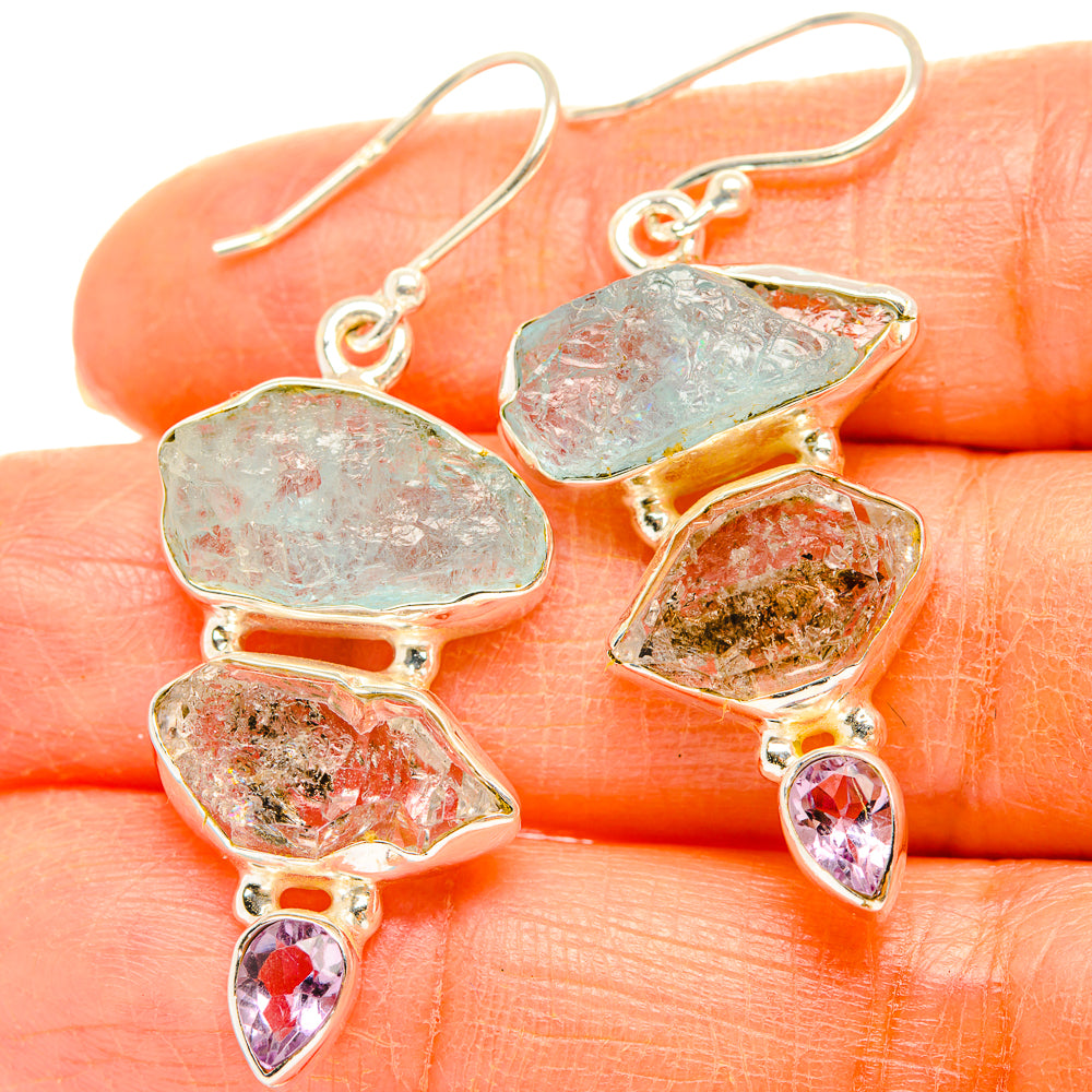 Aquamarine Earrings handcrafted by Anasilvercos - EARR429436