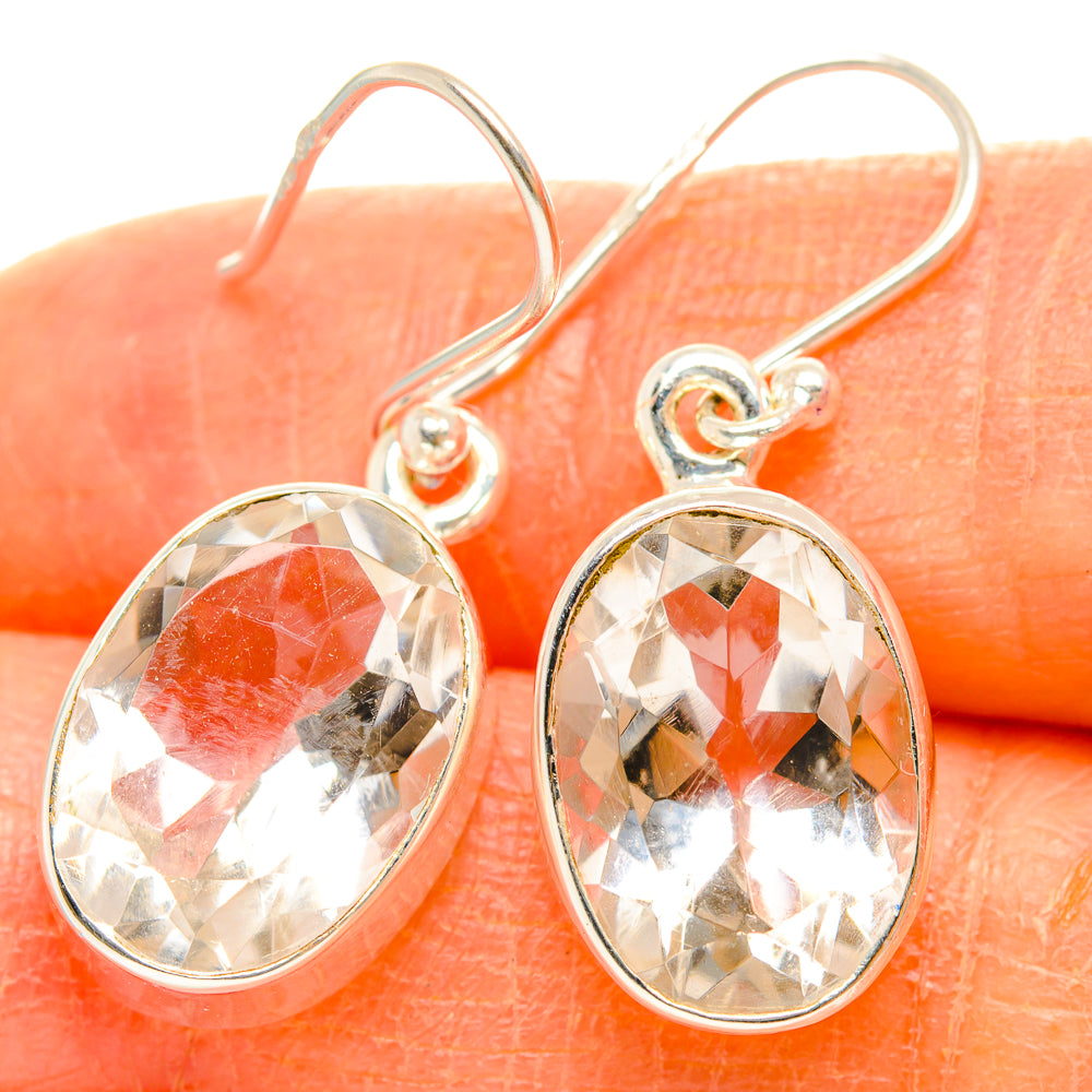 White Quartz Earrings handcrafted by Anasilvercos - EARR429465