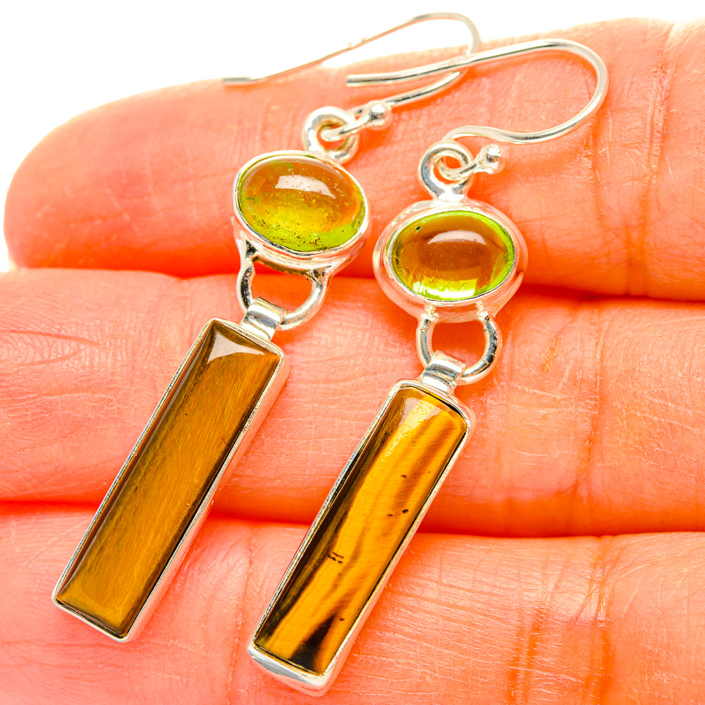 Tiger Eye Earrings handcrafted by Anasilvercos - EARR429491