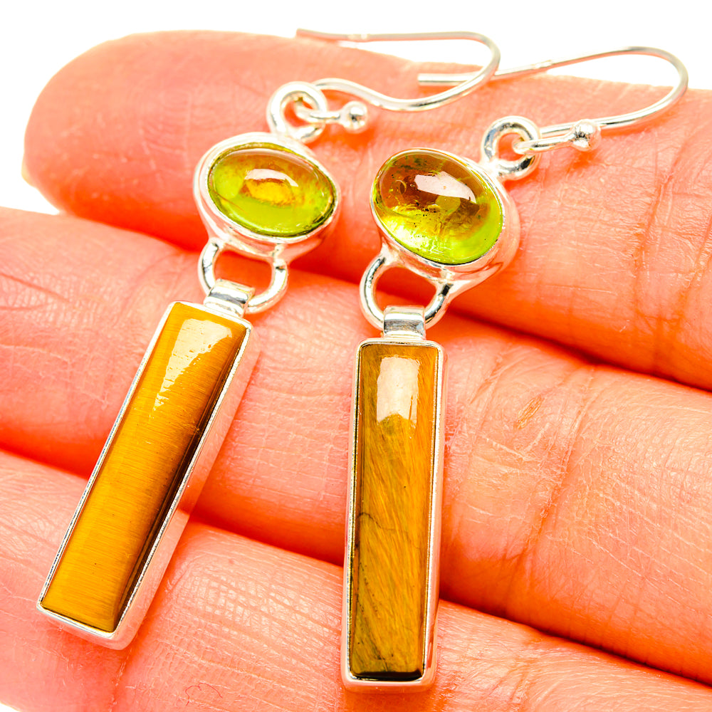 Tiger Eye Earrings handcrafted by Anasilvercos - EARR429493