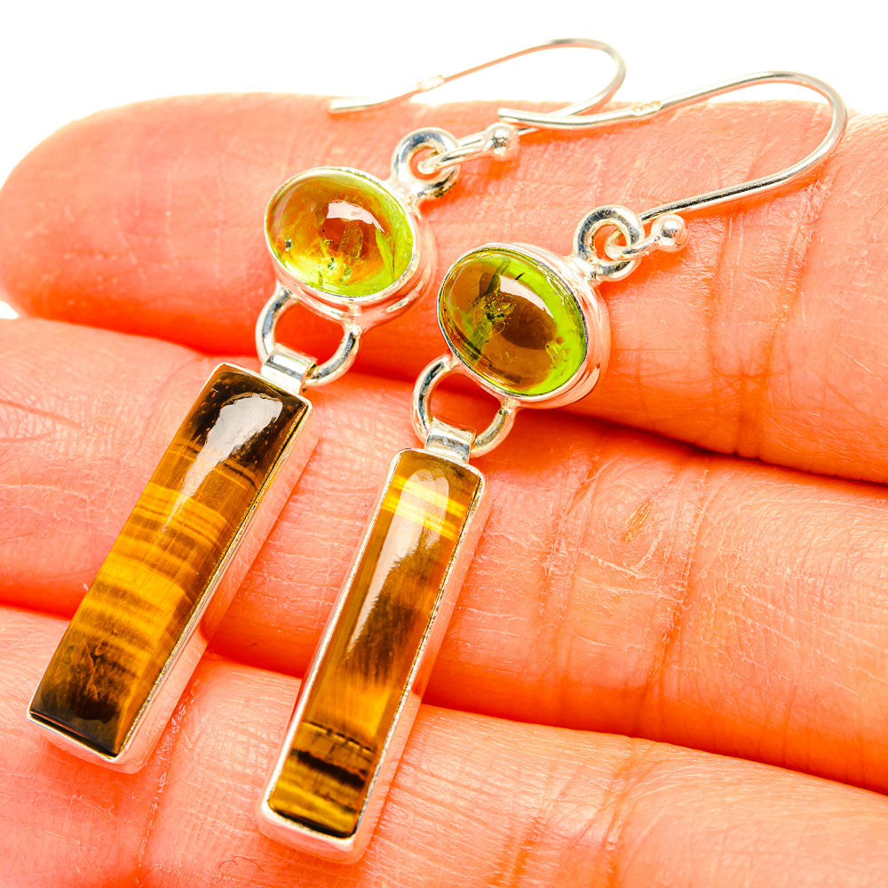 Tiger Eye Earrings handcrafted by Anasilvercos - EARR429496