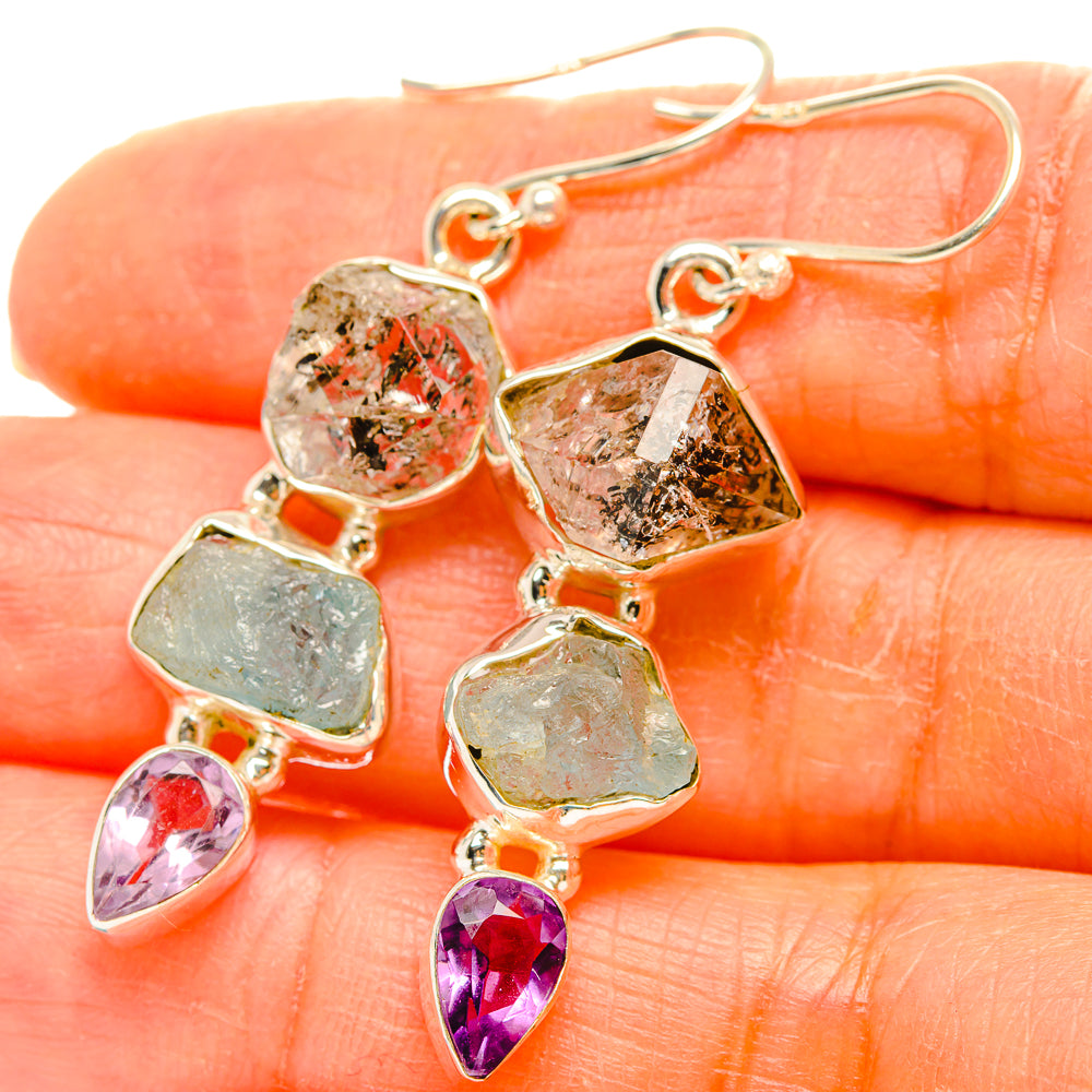 Herkimer Diamond Earrings handcrafted by Anasilvercos - EARR429502